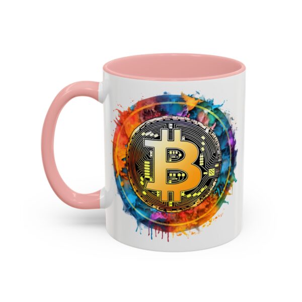 Bitcoin Accent Mug, Cryptocurrency Coffee Cup, Blockchain Theme Tea Mug, Digital Currency Latte Mug, Finance Investor Gift, Stock Market Mug - Image 10