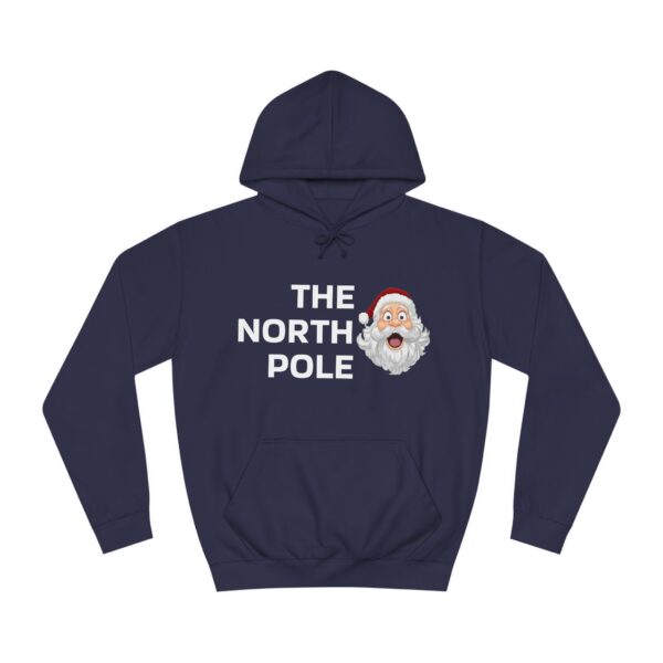 Christmas Sweater Unisex College Hoodie - The North Pole Edition Perfect Xmas Gift for Him and Her, Holiday Hooded Sweatshirt, Winter - Image 5