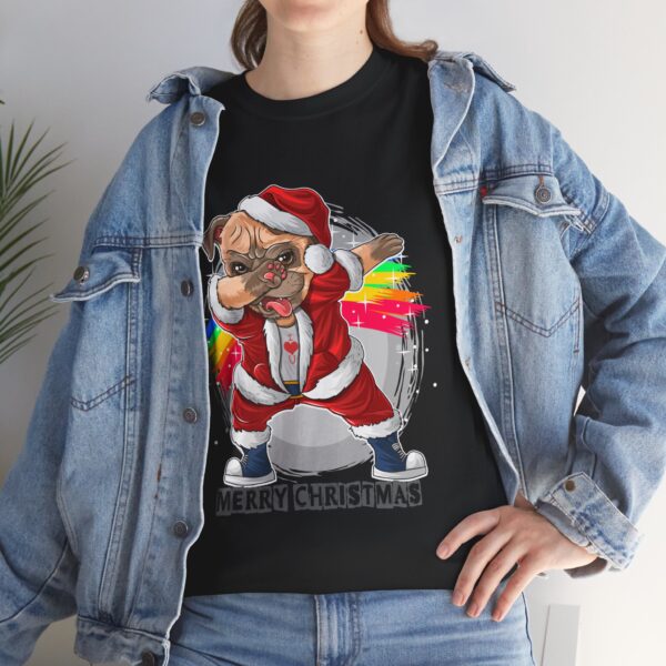 Santa Claus the Cute Pug Unisex Tee, Holiday Dog Lover Gift Shirt, Christmas Graphic T-Shirt, Funny Festive Animal Apparel, Winter Season - Image 9