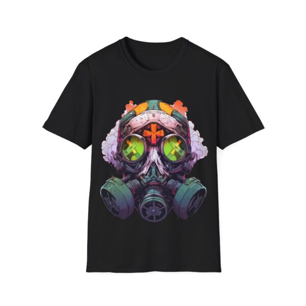 Colorful Facemask T-Shirt | Unisex Softstyle Tee - Free Yourself Design - Image 2