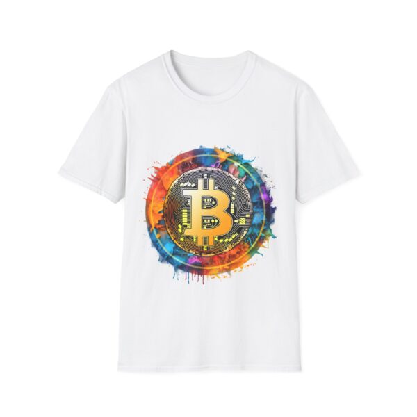 Bitcoin Themed Shirt, Cryptocurrency Tee, Unisex Softstyle T-Shirt, Gift for Bitcoin Enthusiast, BTC Shirt, Finance Apparel