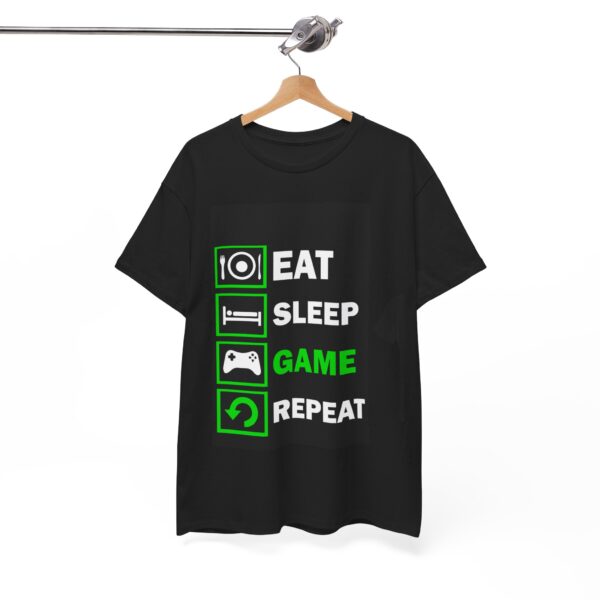 Gamer Vibes Unisex Heavy Cotton Tee, Video Game Lover T-Shirt, Gaming Gift, Eat Sleep Game Repeat Shirt, Gamers Apparel, Gamer Lifestyle Top