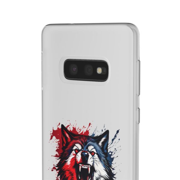 Wolf Print Flexi Case, Animal Lover Phone Cover, Protective Wolf Design, Nature Inspired Phone Accessory, Unique Wolf Gift, Customizable