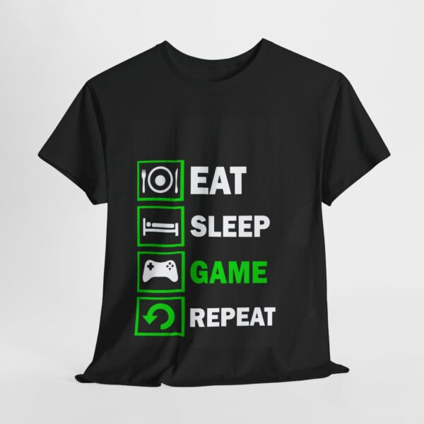 Gamer Vibes Unisex Heavy Cotton Tee, Video Game Lover T-Shirt, Gaming Gift, Eat Sleep Game Repeat Shirt, Gamers Apparel, Gamer Lifestyle Top - Image 7