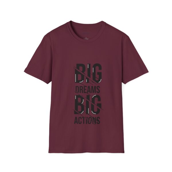 Big dreams big action Unisex T-Shirt - Wolf Moon Mountains Camper Nature Camping Shirt - Image 4