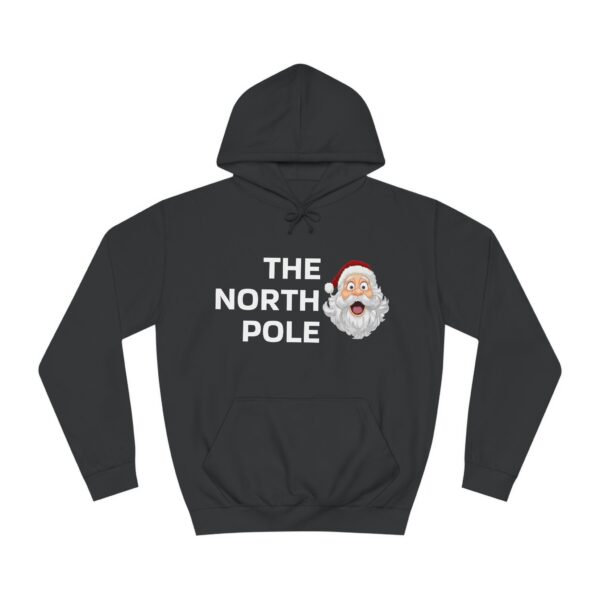 Christmas Sweater Unisex College Hoodie - The North Pole Edition Perfect Xmas Gift for Him and Her, Holiday Hooded Sweatshirt, Winter