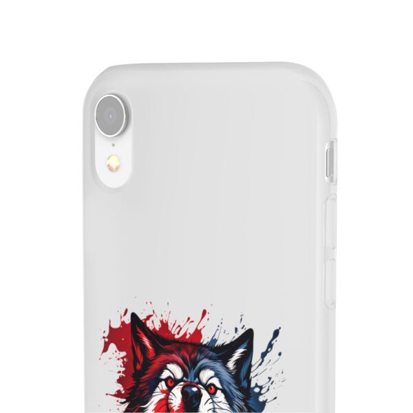 Wolf Print Flexi Case, Animal Lover Phone Cover, Protective Wolf Design, Nature Inspired Phone Accessory, Unique Wolf Gift, Customizable - Image 5