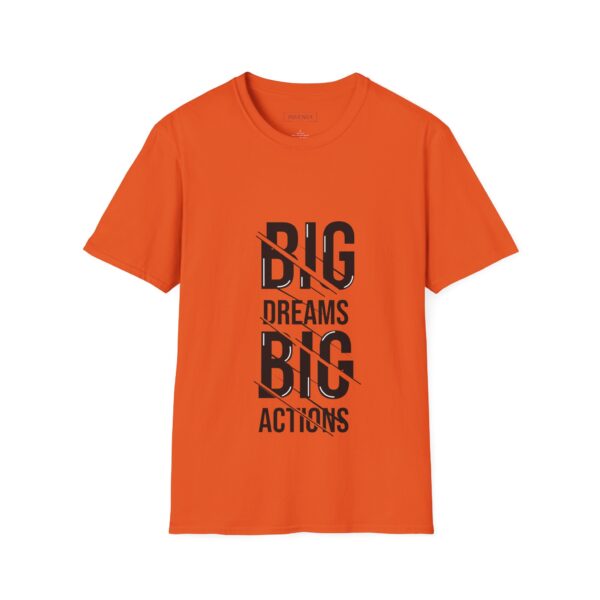 Big dreams big action Unisex T-Shirt - Wolf Moon Mountains Camper Nature Camping Shirt - Image 3