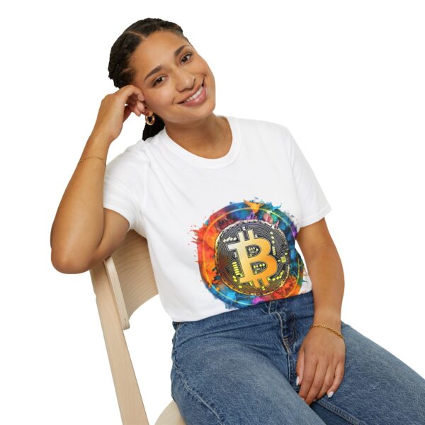 Bitcoin Themed Shirt, Cryptocurrency Tee, Unisex Softstyle T-Shirt, Gift for Bitcoin Enthusiast, BTC Shirt, Finance Apparel - Image 4