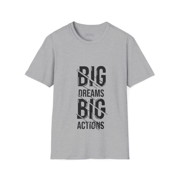 Big dreams big action Unisex T-Shirt - Wolf Moon Mountains Camper Nature Camping Shirt - Image 2