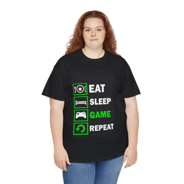 Gamer Vibes Unisex Heavy Cotton Tee, Video Game Lover T-Shirt, Gaming Gift, Eat Sleep Game Repeat Shirt, Gamers Apparel, Gamer Lifestyle Top - Image 10