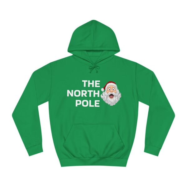 Christmas Sweater Unisex College Hoodie - The North Pole Edition Perfect Xmas Gift for Him and Her, Holiday Hooded Sweatshirt, Winter - Image 4