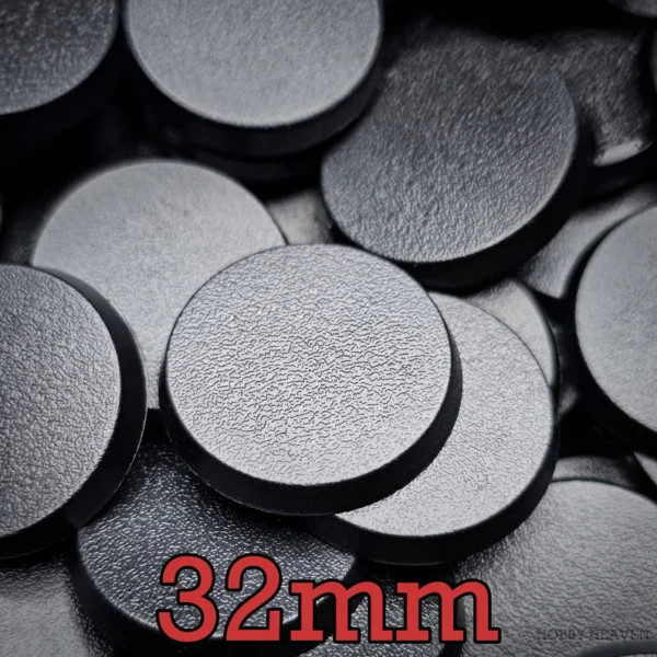 Wargaming 32mm Round Plain Plastic Bases Warhammer