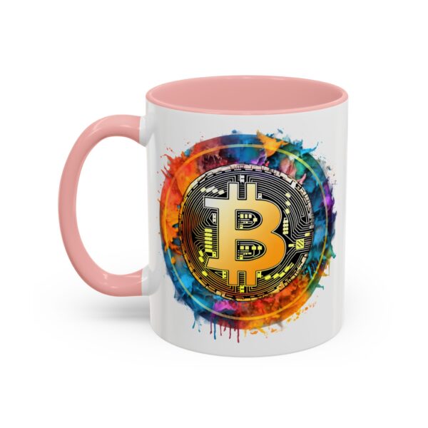 Bitcoin Accent Mug, Cryptocurrency Coffee Cup, Blockchain Theme Tea Mug, Digital Currency Latte Mug, Finance Investor Gift, Stock Market Mug - Image 11