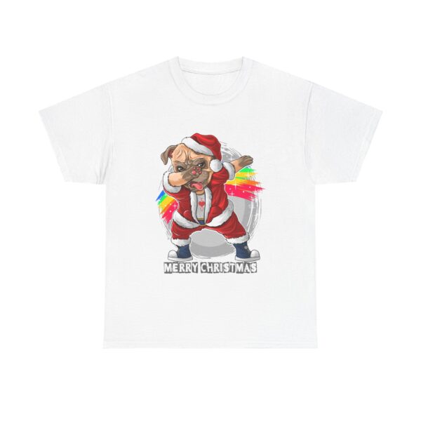 Santa Claus the Cute Pug Unisex Tee, Holiday Dog Lover Gift Shirt, Christmas Graphic T-Shirt, Funny Festive Animal Apparel, Winter Season