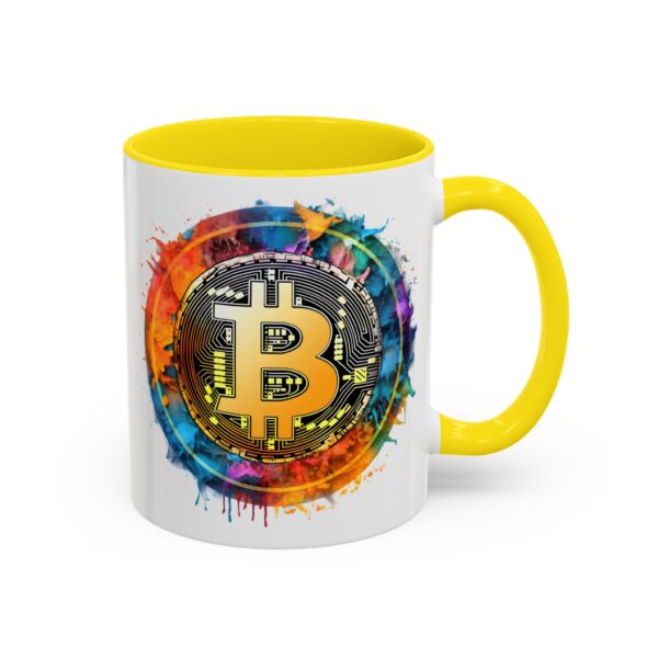 Bitcoin Accent Mug, Cryptocurrency Coffee Cup, Blockchain Theme Tea Mug, Digital Currency Latte Mug, Finance Investor Gift, Stock Market Mug - Image 30