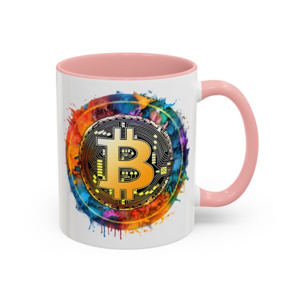 Bitcoin Accent Mug, Cryptocurrency Coffee Cup, Blockchain Theme Tea Mug, Digital Currency Latte Mug, Finance Investor Gift, Stock Market Mug - Image 10
