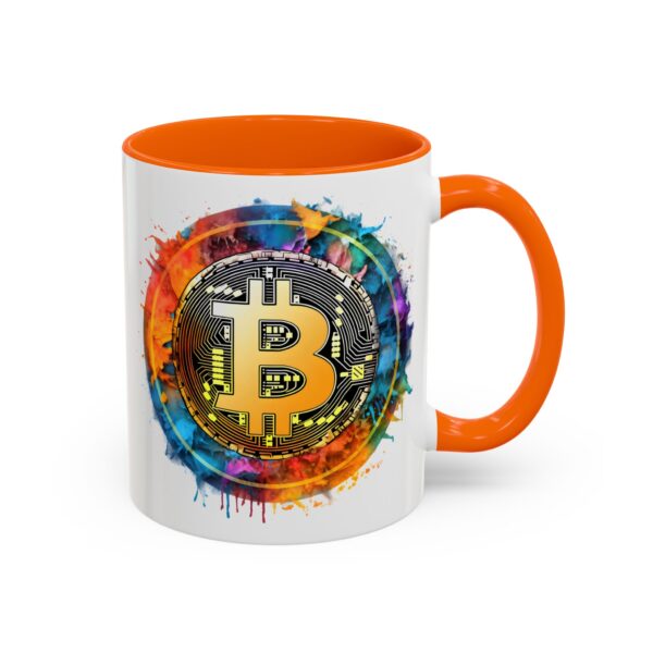 Bitcoin Accent Mug, Cryptocurrency Coffee Cup, Blockchain Theme Tea Mug, Digital Currency Latte Mug, Finance Investor Gift, Stock Market Mug - Image 22
