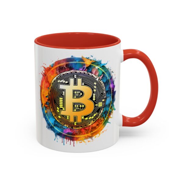 Bitcoin Accent Mug, Cryptocurrency Coffee Cup, Blockchain Theme Tea Mug, Digital Currency Latte Mug, Finance Investor Gift, Stock Market Mug - Image 14