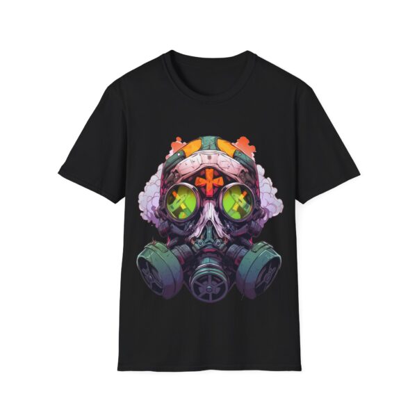Colorful Facemask T-Shirt | Unisex Softstyle Tee - Free Yourself Design - Image 5