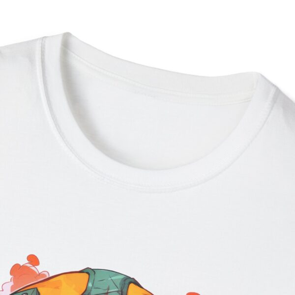 Colorful Facemask T-Shirt | Unisex Softstyle Tee - Free Yourself Design - Image 3