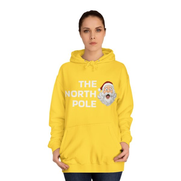 Christmas Sweater Unisex College Hoodie - The North Pole Edition Perfect Xmas Gift for Him and Her, Holiday Hooded Sweatshirt, Winter - Image 8
