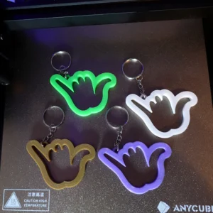 Shaka Hand Keychain - Shaka Sign Keychain - 3d Printed Keychain - Custom 3d Printed Keychain - Surfing Shaka Keychain - Hang Loose - Surfer
