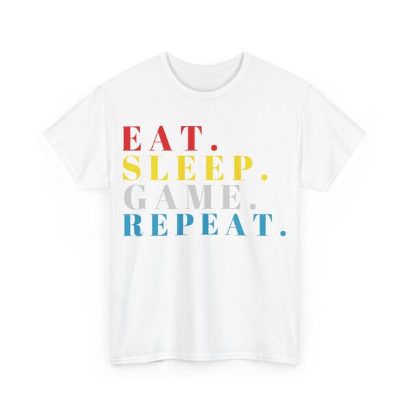 Vintage Gamer T-Shirt, Eat Sleep Game Repeat Tee, Funny Gaming Shirt, Retro Gamer Gift, Gamers Tee, Game Lover Clothing - Image 3