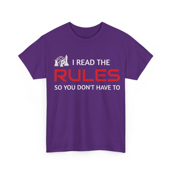 Unisex Heavy Cotton Tee - I Read the Rules Graphic Shirt, Funny T-Shirt for Rule Followers, Gift for Friends, Casual Wear, Relaxed Fit - Image 15