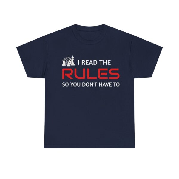 Unisex Heavy Cotton Tee - I Read the Rules Graphic Shirt, Funny T-Shirt for Rule Followers, Gift for Friends, Casual Wear, Relaxed Fit - Image 9