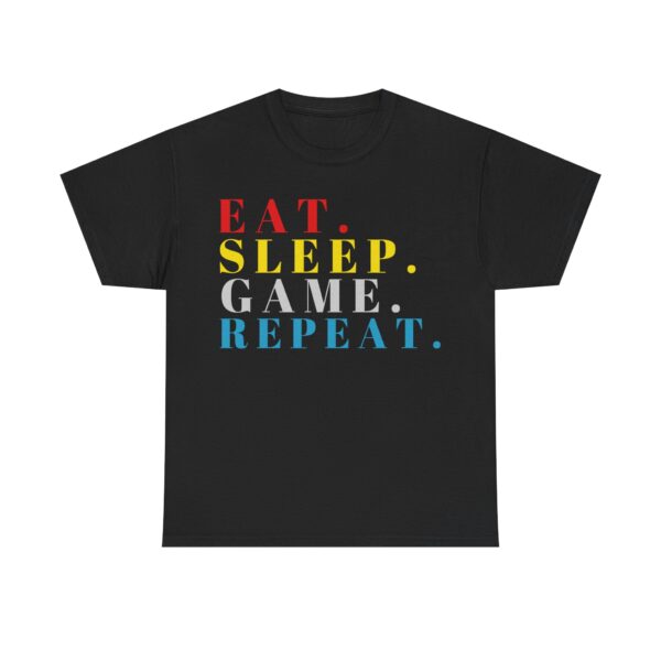 Vintage Gamer T-Shirt, Eat Sleep Game Repeat Tee, Funny Gaming Shirt, Retro Gamer Gift, Gamers Tee, Game Lover Clothing - Image 5