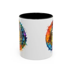 Bitcoin Accent Mug, Cryptocurrency Coffee Cup, Blockchain Theme Tea Mug, Digital Currency Latte Mug, Finance Investor Gift, Stock Market Mug