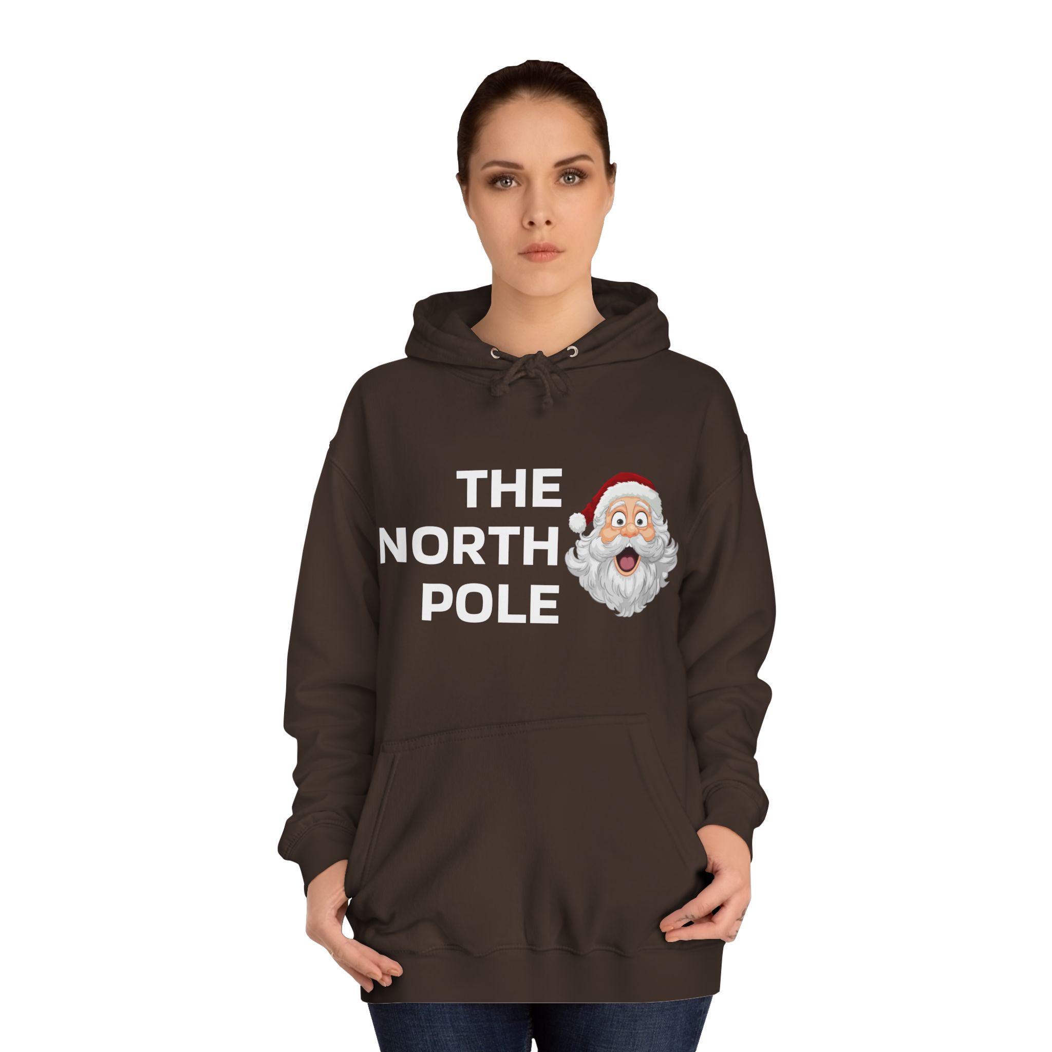 Christmas Sweater Unisex College Hoodie - The North Pole Edition Perfect Xmas Gift for Him and Her, Holiday Hooded Sweatshirt, Winter - Image 4