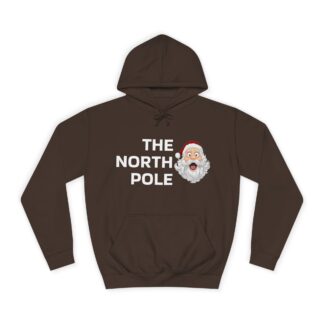 Christmas Sweater Unisex College Hoodie - The North Pole Edition Perfect Xmas Gift for Him and Her, Holiday Hooded Sweatshirt, Winter