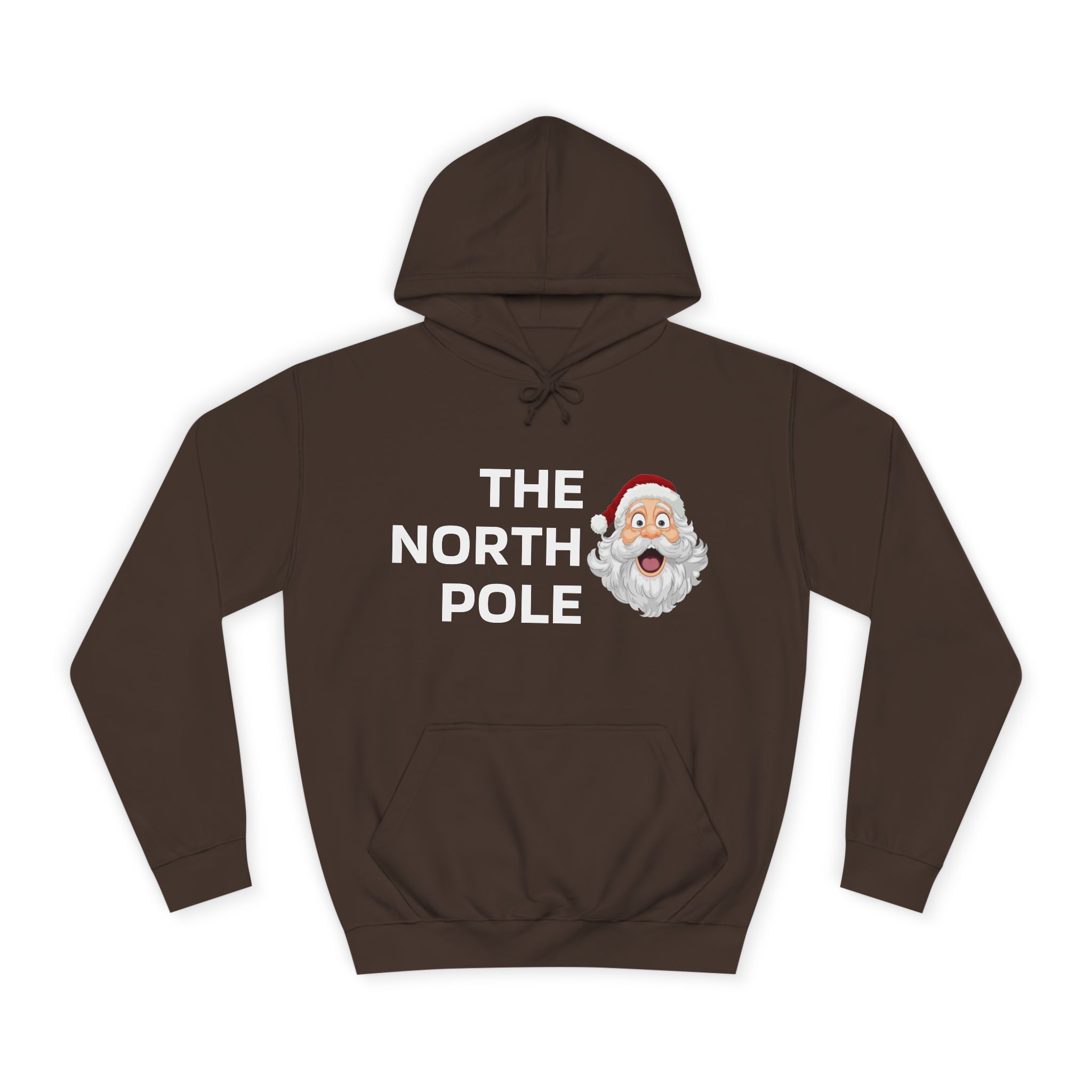 Christmas Sweater Unisex College Hoodie - The North Pole Edition Perfect Xmas Gift for Him and Her, Holiday Hooded Sweatshirt, Winter