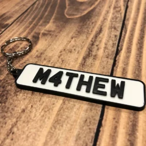 personalised 3d number plate keyring: custom license plate car accessory