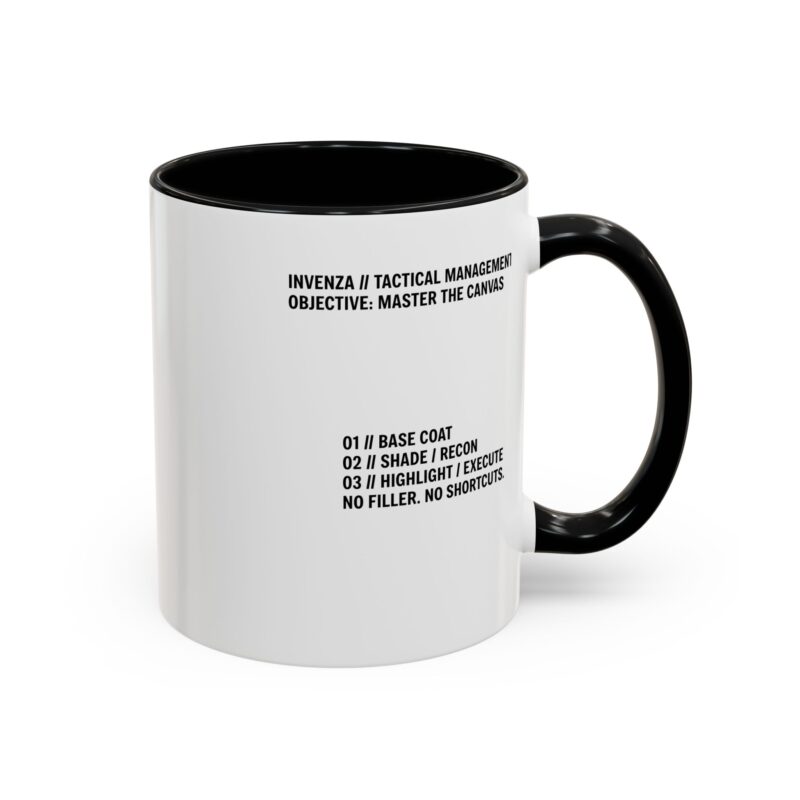 accent coffee mug — 'master the canvas' artist instruction coffee mug (11/15 oz)